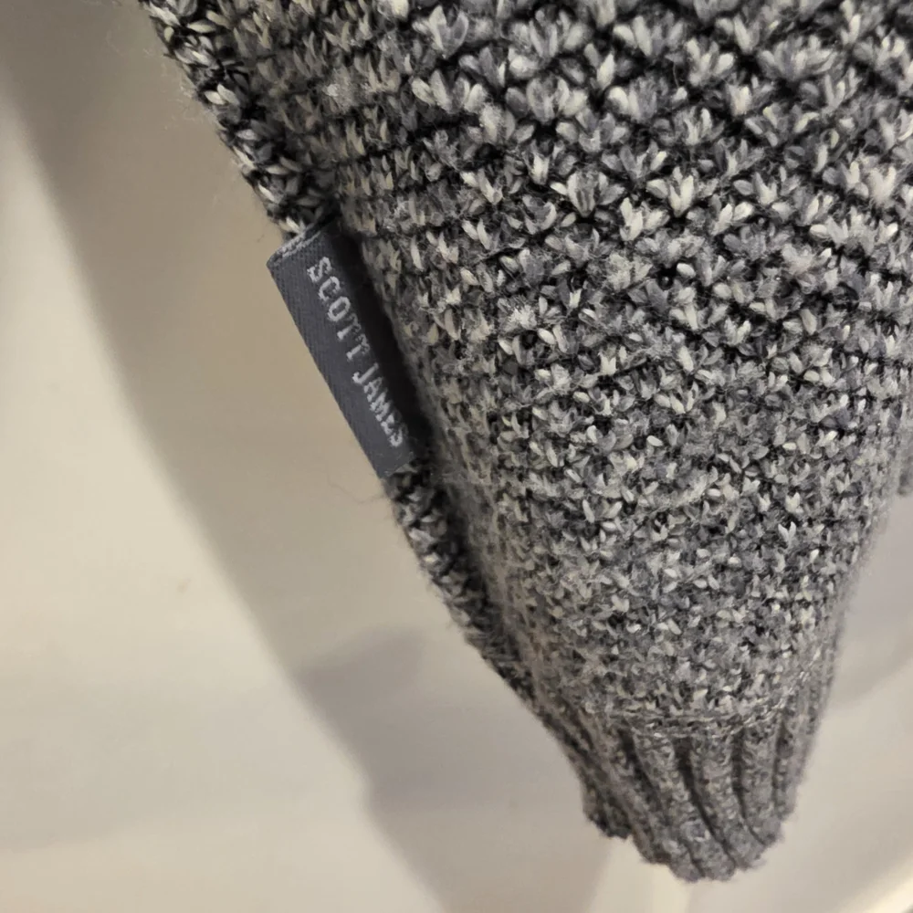 Scott James Mens Luxury Jacket M Gray Quilted Full Zip Plaid Lined Polished - Picture 11 of 13